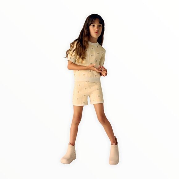 ZARA Kids | Yellow | JACQUARD KNIT SHORTS - Picture 4 of 6